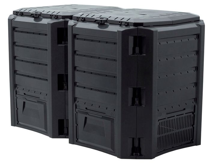 Kompostownik 2 - komorowy Prosperplast 800 l czarny 0524