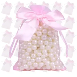woreczki-z-kokardka-z-organzy-na-prezenty-20sztuk-rozowe-ozdobne-125x9cm
