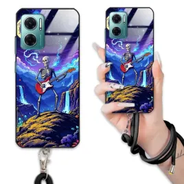 etui-do-xiaomi-redmi-note-11e-case-smycz-czarna-goth-gotyckie-czaszki-wz