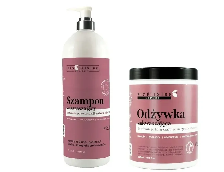BIOELIXIRE EXPERT ZESTAW ODŻYWKA + SZAMPON zakwaszający po koloryzacji