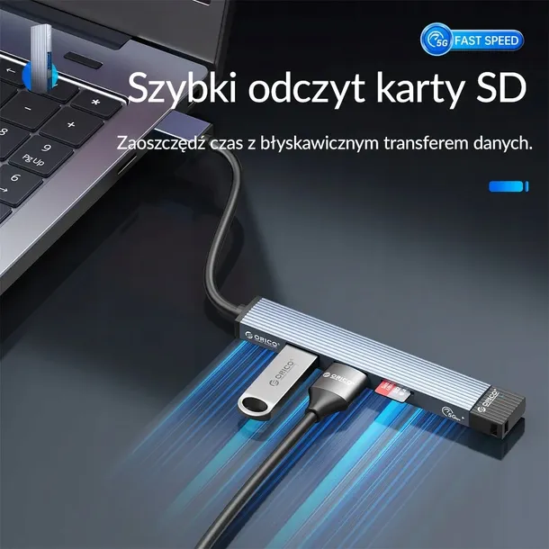 orico-hub-usb-a-5gbps-3x-usb-a-microsd-aluminiowy-certyfikat-ce