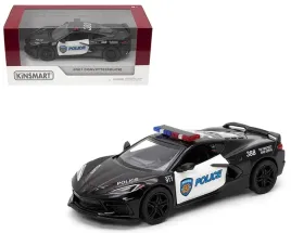 samochod-kinsmart-model-2021-corvette-czarny-policja-police