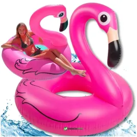Zdjęcie produktu Dmuchany flaming 120 CM Koło dmuchane do pływania materac kółko DUŻE basen