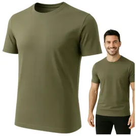 koszulka-meska-t-shirt-bawelna-100percent-podkoszulek-krotki-rekaw-khaki
