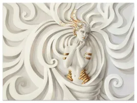 fototapeta-do-salonu-sypialni-meduza-kobieta-abstrakcja-bogini-3d-450x300