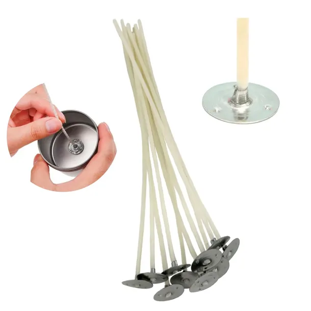 KNOTY BAWEŁNIANE do świec z blaszką 27N n27 - 12 cm - 100 szt