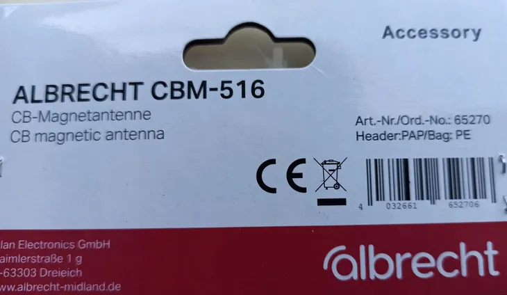 antena-cb-albrecht-cbm-516-virgin-stan-nowy-stan-opakowania-oryginalne