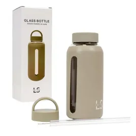 butelka-na-wode-szklana-line-sport-w-zestawie-dwie-zatyczki-800ml-oliwkowa