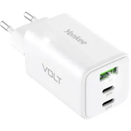 szybka-ladowarka-sieciowa-zasilacz-yenkee-gan-volt-2x-usb-c-usb-65w-3a-pd