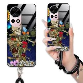 etui-do-huawei-nova-12-pro-case-smycz-czarna-goth-gotyckie-czaszki-wzory