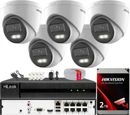 zestaw-monitoringu-na-5-kamer-4mpx-smart-hybrid-light-40m-hikvision-poe-2tb