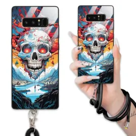 etui-do-samsung-note-8-case-smycz-czarna-goth-gotyckie-czaszki-skull-wz