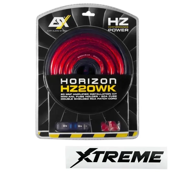 ESX HZ20W 20mm2 RCA 5m Kable do montażu wzmacniacza samochodowego