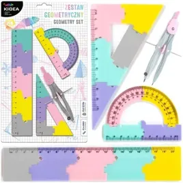 zestaw-geometryczny-linijka-ekierka-katomierz-cyrkiel-puzzle-pastel-kidea