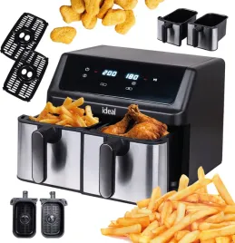 frytkownica-beztluszczowa-air-fryer-ideal-podwojna-9l-dwukomorowa-suszarka