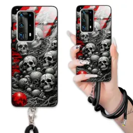 etui-do-huawei-p40-pro-plus-case-smycz-czarna-goth-gotyckie-czaszki-wzory