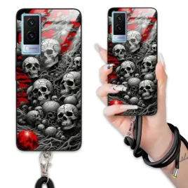 etui-do-vivo-y71t-case-smycz-czarna-goth-gotyckie-czaszki-skull-mix-wzory