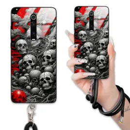 etui-do-xiaomi-mi-9t-case-smycz-czarna-goth-gotyckie-czaszki-skull-mix-wz