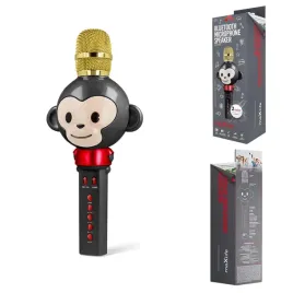 maxlife-mikrofon-z-karaoke-z-glosnikiem-bt-animal-mx-100-malpka-czarna