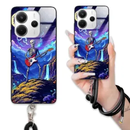 etui-do-xiaomi-redmi-note-14-4g-case-smycz-czarna-goth-gotyckie-czaszki-wz