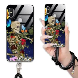 etui-do-xiaomi-redmi-s2-case-smycz-czarna-goth-gotyckie-czaszki-skull-wz