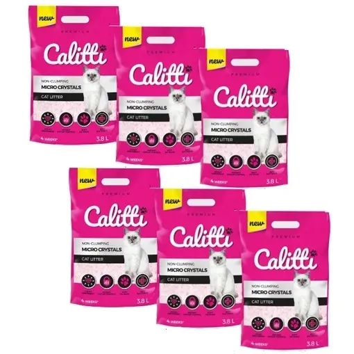 CALITTI MICRO CRYSTALS 6x3,8 L Żwirek silikonowy dla kotów antybakteryjny