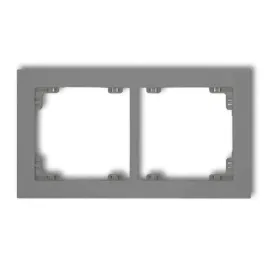 karlik-deco-ramka-podwojna-2-krotna-uniwersalna-szara-mat-27dr-2