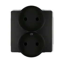 karlik-deco-gniazdo-podwojne-bez-uziemienia-czarne-12dgpr-2z