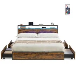 lozko-loftowe-industrialne-z-polka-oswietleniem-led-i-szufladami-164-cm