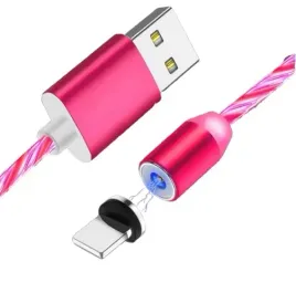 kabel-magnetyczny-topk-nylon-1m-3a-qc-led-czerwony