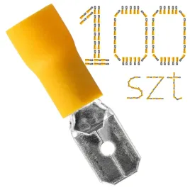 konektor-meski-zlaczki-do-kabli-wsuwki-samochodowe-izolowane-6-3mm-100szt