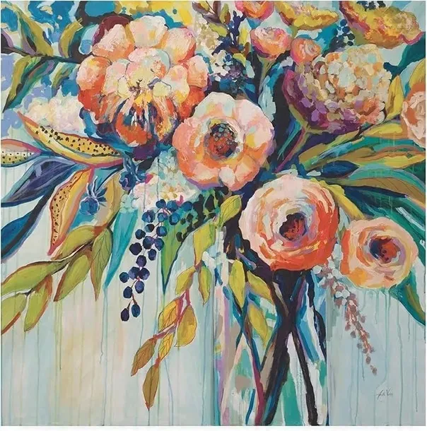 MALOWANIE PO NUMERACH 50x40 cm Kwiaty