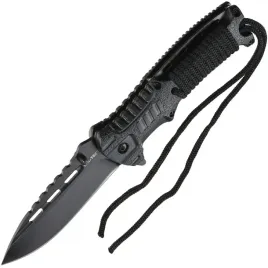 skladany-noz-taktyczny-turystyczny-mil-tec-paracord-z-krzesiwem-czarny