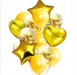 balon-foliowy-serce-gwiazda-konfetti-zlote-zestaw-14szt