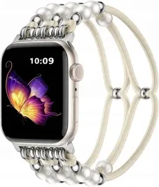 pasek-bransoletka-do-apple-watch-38-40-41mm-perly-elastyczna