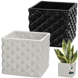 zestaw-2x-donica-doniczka-oslonka-kwadratowa-biala-czarna-ozdobna-14x14-cm