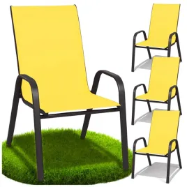 krzesla-ogrodowe-4-sztuki-zolte-taras-balkon-metalowe-zestaw-siatka