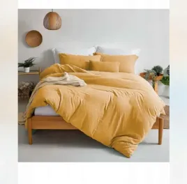 komplet-poscieli-135x200cm-mikrofibra-zolty-135x200cm-80x80cm