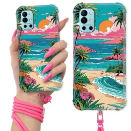 etui-do-oneplus-9r-anti-shock-crossbody-smycz-pink-beach-wakacyjne-letnie