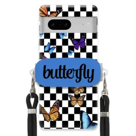 etui-do-google-pixel-7-case-uchwyt-prostokatny-black-smycz-butterfly-motyle