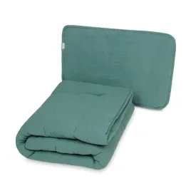 kolderka-niemowleca-100x135-poduszka-40x60-muslin-zielen