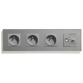 gniazdko-elektryczne-szklane-poczworne-wtyk-satelita-internet-rj45-cat5e
