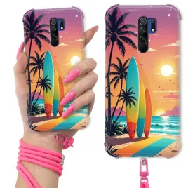 etui-do-xiaomi-redmi-9-anti-shock-crossbody-smycz-pink-wakacyjne-beach-wz