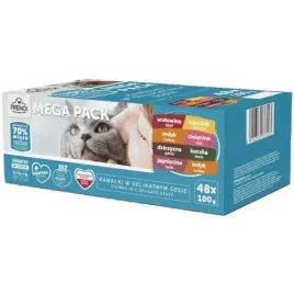 karma-mokra-dla-kota-frendi-mega-pack-kawalki-miesne-w-sosie-48x100g