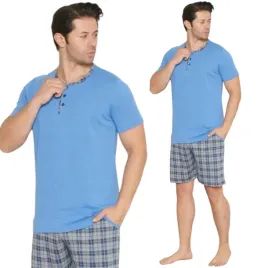 pizama-meska-plus-size-krotki-rekaw-krotkie-spodnie-bawelniana