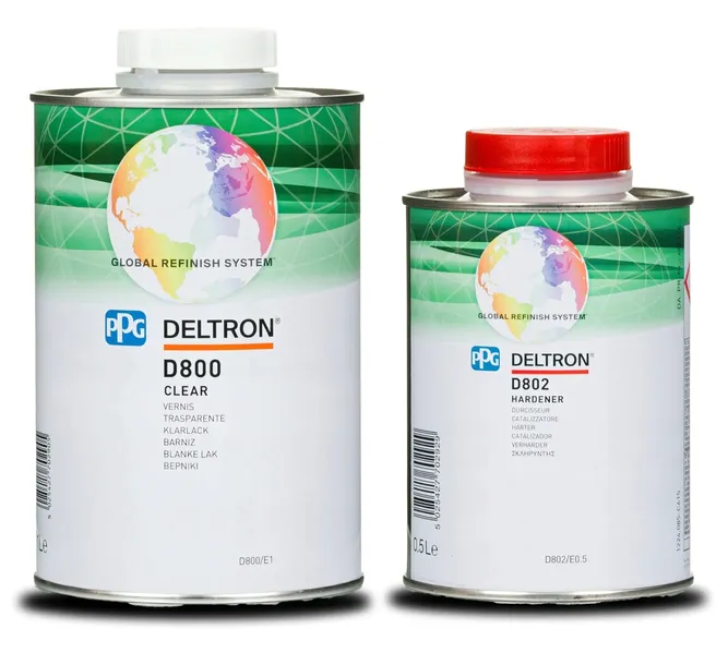 Lakier bezbarwny PPG Deltron D800 + utwardzacz D802 | 1 + 0.5 L