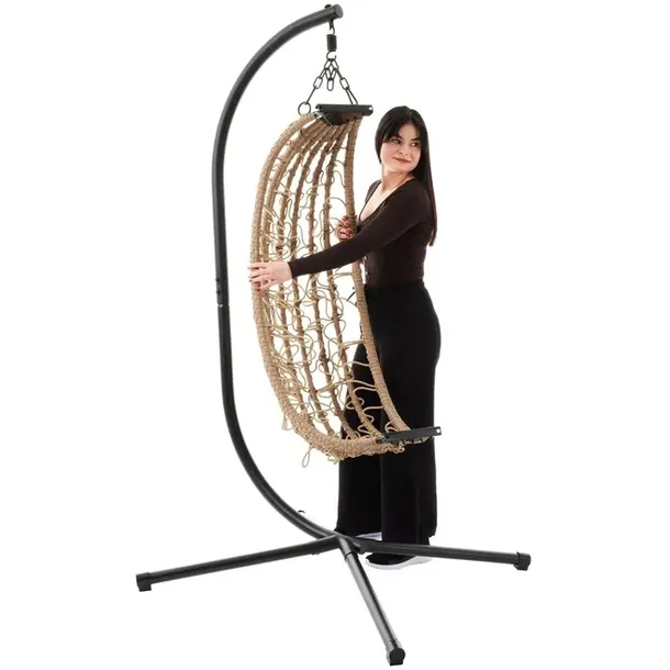 hustawka-ogrodowa-corta-fotel-wiszacy-jednoosobowy-do-ogrodu-skladany-bez-stan-nowy-kolor-bezowy