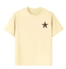 shein-t-shirt-bezowy-z-krotkim-rekawem-dziewczecy-prosty-152-158-1dg