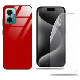 etui-do-xiaomi-redmi-note-11e-case-czerwony-zestaw-folia-hydrozelowa-trend