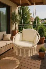 hustawka-ogrodowa-bezowa-fotel-bujak-hamak-ogrodowy-modern-poduszka-gratis